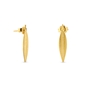 Earrings With Silver 925° 18K Yellow Gold Plated Olve Leaf Motif-