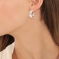 Oh Honey silver thick hoops-