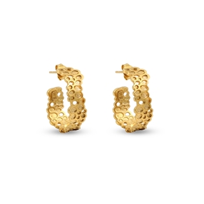 Oh Honey gold plated oval hoops-