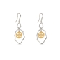 Kallos medium dangle earrings with irregular links and coin motifs-