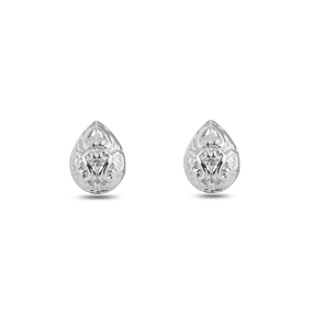 Archaics silver earrings carved drop-