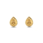Archaics gold plated earrings carved drop-