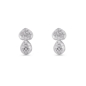 Archaics silver dangle earrings carved heart and drop-