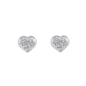 Archaics silver earrings carved heart-