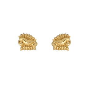 Archaics gold plated earrings ionic motif-