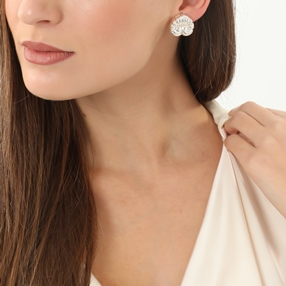 Archaics silver earrings anthemion-