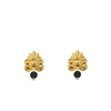 Archaics gold plated earrings palmette and quartz
