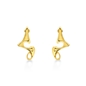 Beauty Flow large gold plated earrings-