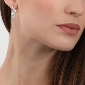 Beauty Flow medium silver earrings-