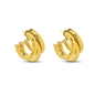 Hoops! Triple Hoop Gold Plated Earrings-