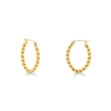 Hoops! oval twisted gold plated earrings