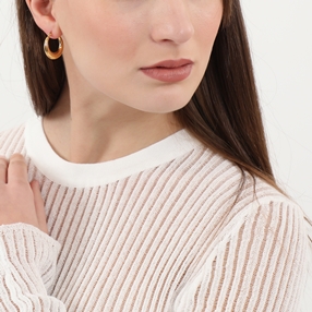 Hoops! small gold plated earrings-