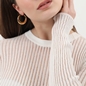 Hoops! medium gold plated earrings-