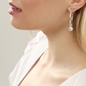 Fashionable.Me silver round studs with light blue enamel-