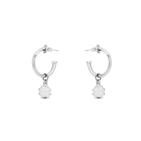 Fashionable.Me extra small silver hoops with H4H charm-