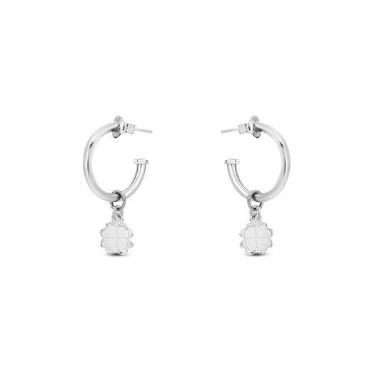 Fashionable.Me extra small silver hoops with H4H charm-