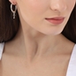 Fashionable.Me small silver hoops with heart and key charms-