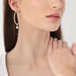 Fashionable.Me large silver hoops with cross and flower charms-