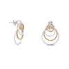 Vivid Symmetries short silver earrings with hoops