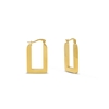 Hoops! oblong gold plated earrings