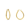 Hoops! thin oval gold plated earrings