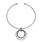 Metal Chic Silver Plated Choker Necklace-