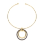 Metal Chic Yellow Gold Plated Choker Necklace-