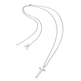 Carma silver plated adjustable chain necklace-