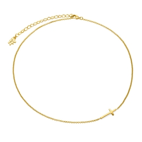 Carma 18k Yellow Gold Plated Brass Short Necklace-