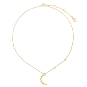 Wishing On Silver 925 18k Yellow Gold Plated Short Necklace-