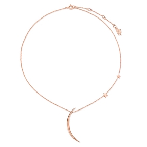 Wishing On Silver 925 18k Rose Gold Plated Short Necklace-
