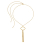  Chic Princess Yellow Gold Plated Long Necklace-