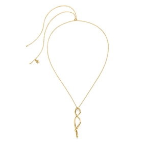 Fluidity 18k Yellow Gold Plated Brass Long Necklace-