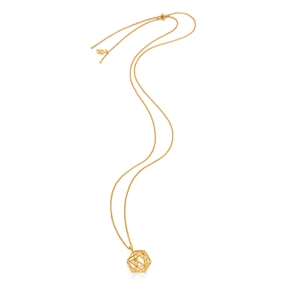 Stylesphere 18k Yellow Gold Plated Brass Long Necklace-