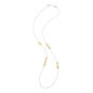 Style DNA Silver 925 με 18k Yellow Gold Plated Silver Parts Μακρύ Κολιέ-