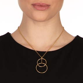 Link Up gold plated short necklace-