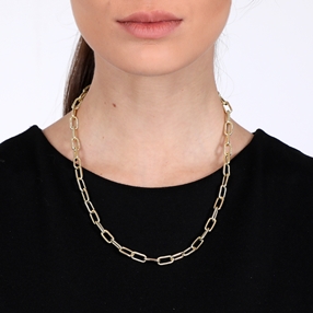 The Chain Addiction 18K yellow gold plated brass chain necklace-