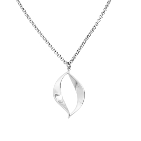Flaming Soul Necklace With Silver Plated Chain And Silver Plated Flame Motif-