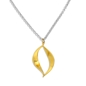 Flaming Soul short necklace with gold plated flame motif -