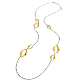 Flaming Soul Necklace With Silver Plated Chain And 18K Yellow Gold Plated Flame Motif-