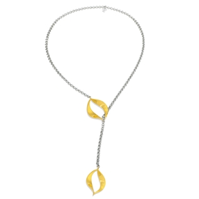 Flaming Soul Necklace With Silver Plated Adjustable Chain And 18K Yellow Gold Plated Flame Motif-