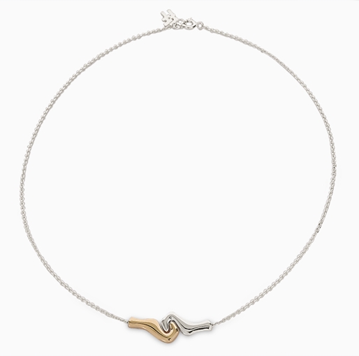 Psyche Silver 925° Chain Necklace With 18K Yellow Gold Plating-