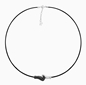  Psyche Silver 925° Necklace With Black Cord And Gun Plating-
