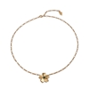 The Dreamy Flower silver 925° short chain necklace with 18K yellow gold plating and flower motif