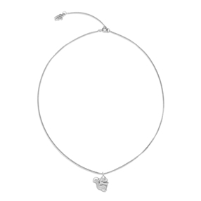 Fashionable.Me Silver Chain Necklace With Squirrel Motif-