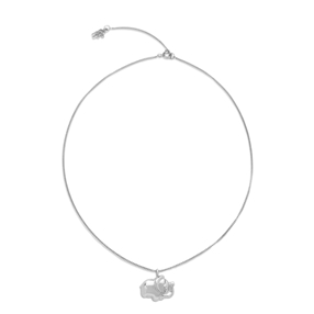 Fashionable.Me Silver Chain Necklace With Elephant Motif-