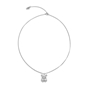 Fashionable.Me Silver Chain Necklace With Small Bear Motif-