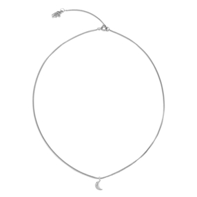 Fashionable.Me Necklace Silver 925° Chain With Small Moon Motif-