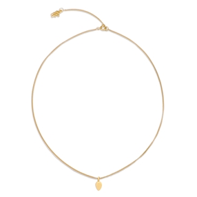 Fashionable.Me 18K Yellow Gold Plated Chain Necklace Silver 925° With Small Drop Motif-
