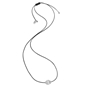 Fashionable.Me Cord Necklace With Silver 925° Small Bouble Motif-
